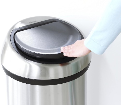 Brabantia Touch bin, 60 litre - Brilliant Steel / Matt Black Lid