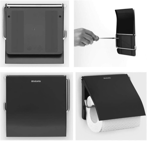 Brabantia Renew Toilet roll holder - Matt Black