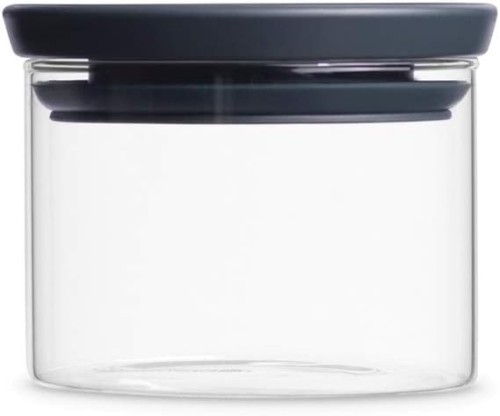 Brabantia Stackable glass jar - 0.3 litre - Dark Grey