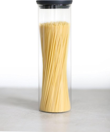 Brabantia Stackable glass jar - 1.9 litre - Dark Grey
