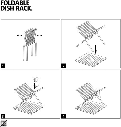 Brabantia Foldable dish rack - Light Grey