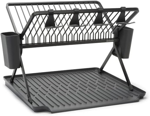Brabantia Foldable dish rack large - Dark Grey