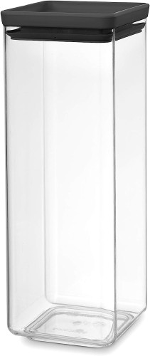 Brabantia Tasty Stackable square canister - 2.5 litre - Dark Grey