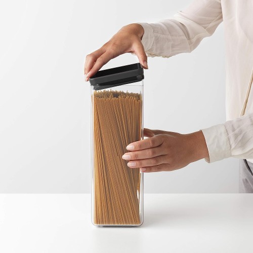 Brabantia Tasty Stackable square canister - 2.5 litre - Dark Grey
