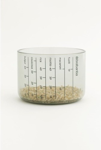 Brabantia Storage jar with measuring cup, 1.3 litre - Dark Grey