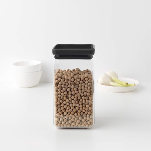 Brabantia Tasty Stackable square canister - 1.6 litre - Dark Grey