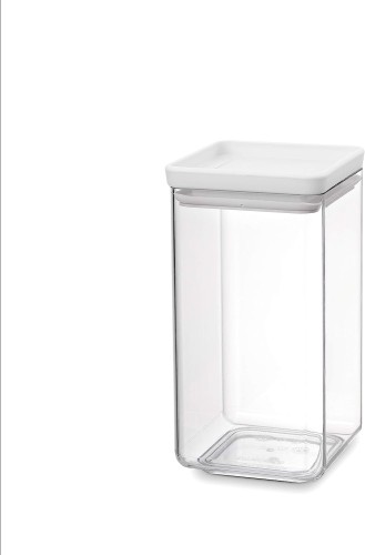 Brabantia Tasty Stackable square canister - 1.6 litre - Light Grey