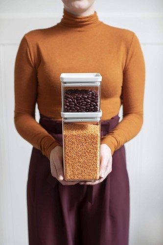 Brabantia Tasty Stackable square canister - 1.6 litre - Light Grey