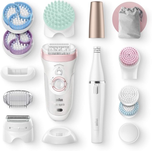 Braun Silkepil 9 4 in 1 Skin Spa, SensoSmart, Smartlight, 2 speed settings