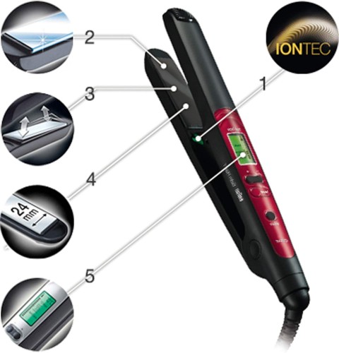 Braun Hair Straightener, IONTEC technology, Moisturizing, Anti Colour Fading