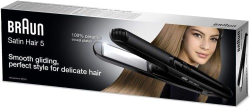 Braun Hair Straightener, 100% Ceramic Eloxal Plates Unique Floating Plate