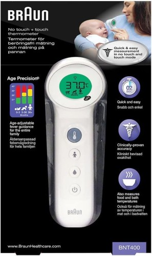 Braun Bnt400 3-In-1 Forehead No Touch Thermometer