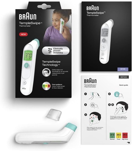 BRAUN TempleSwipe Thermometer - TempleSwipe Technology, Clinically-proven