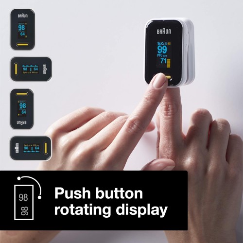 BRAUN PULSE OXIMETER-1 Measures Blood Oxygen and Pulse Rate, Comfortable