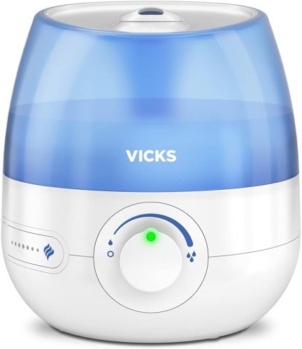 Vicks Mini Cool Mist UltraSonic Humidifier, Visible cool mist for Easy Breathing