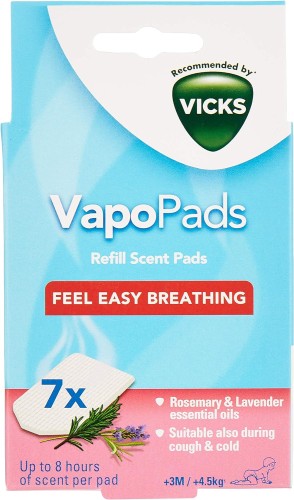 VICKS VAPOPADS for easy breathing; Suitable during Cough & Cold - ROSEMARY & LAV