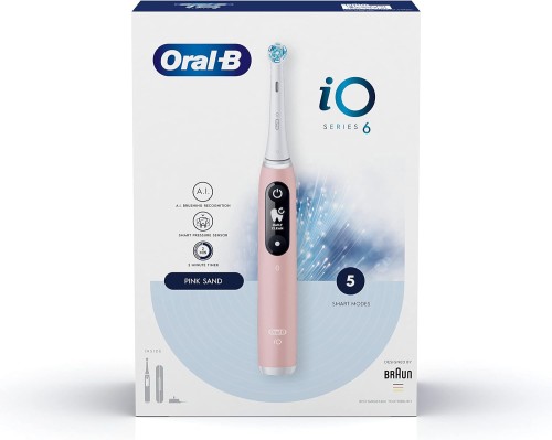 Oral B iOM6 Pink Rechargeable Tooth Brush, iO technology,