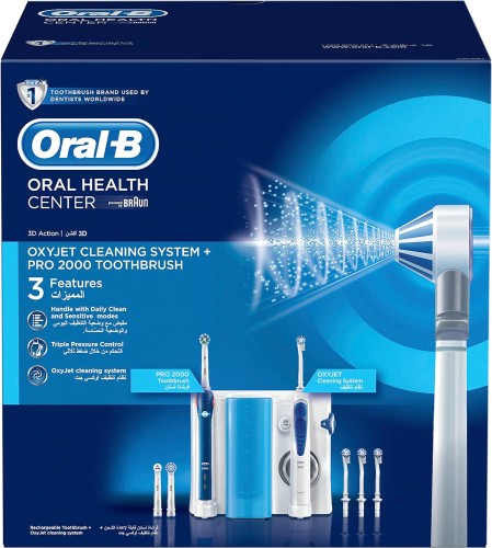 Oral B Oxyjet Cleaning System + PRO2000 Tooth Brush - Oxyjet, water enriched