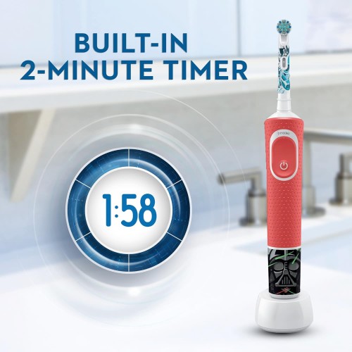 Oral B Vitality Star Wars Rechargeable Toothbrush for 3+ Years Kids with TRAVEL 
