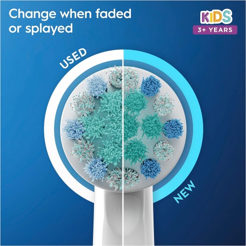 Oral-B Kids Power Replacement Brush heads; Extra soft bristles give gentle
