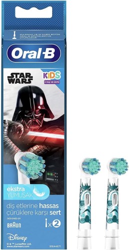 Oral-B Kids Brush heads Starwars; Extra Soft, Gentle on Gums &Tough on Cavitie