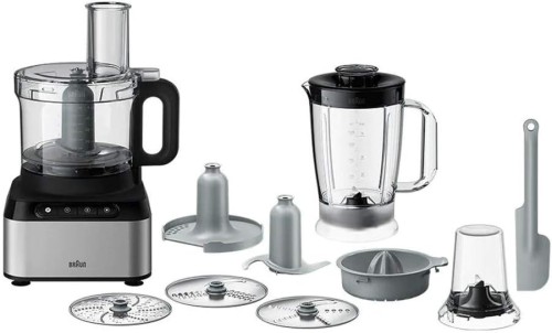 Braun Food Processor 800W with 2.1L Food prep bowl, Dough tool, Juice extractor