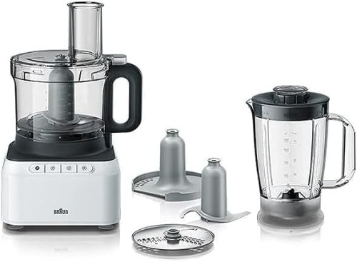 Braun PurEase food processor 800W with 2.1L food prep bowl & 1.2L blaender