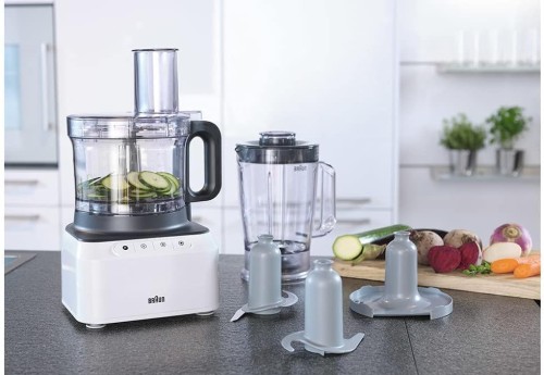 Braun PurEase food processor 800W with 2.1L food prep bowl & 1.2L blaender