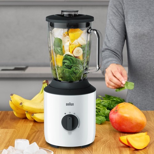 Braun Jug Blender, 800W, 1.5L Glass blender, TriAction Technology Variable speed