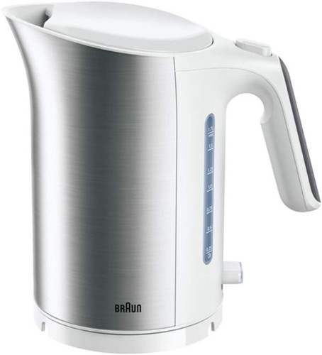 Braun water Kettle Stainless Steel, 3000W, 1.7L, Rapid boiling system