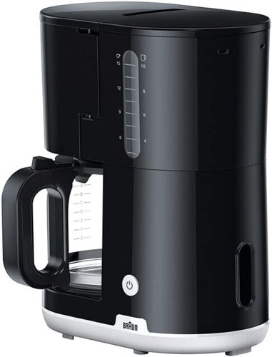 Braun Coffee Maker Breakfast 1,1000W, 10/15 cups, Auto shut-off - Black - KF 110