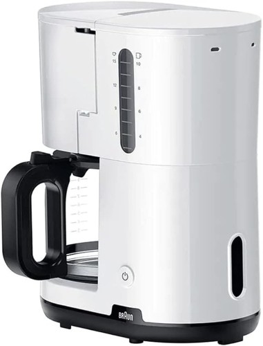 Braun Coffee Maker Breakfast 1,1000W, 10/15 cups, Auto shut-off - White