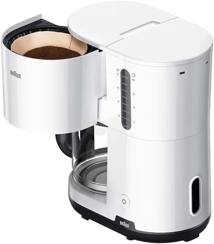 Braun Coffee Maker Breakfast 1,1000W, 10/15 cups, Auto shut-off - White