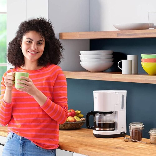 Braun Coffee Maker Breakfast 1,1000W, 10/15 cups, Auto shut-off - White