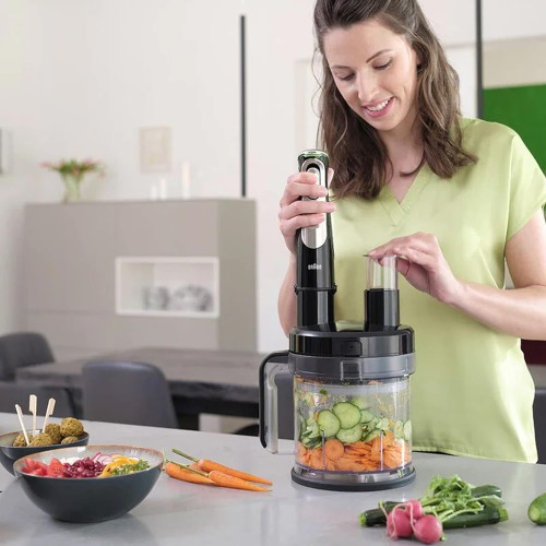 Braun Hand Blender MultiQuick, 1200W, 2L Chopper & 500 ml Chopper