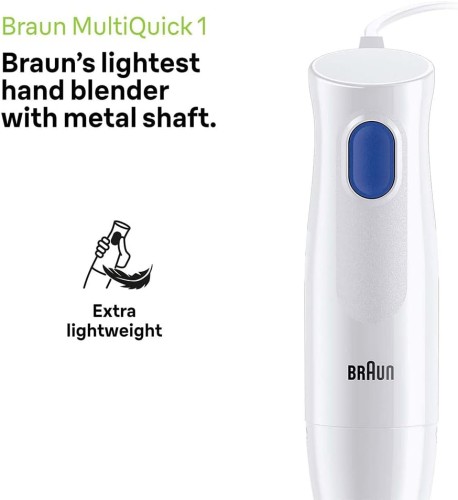 Braun Hand Blender, 450 W. Chopper 350ml, metal, 1 speed, Lightweight