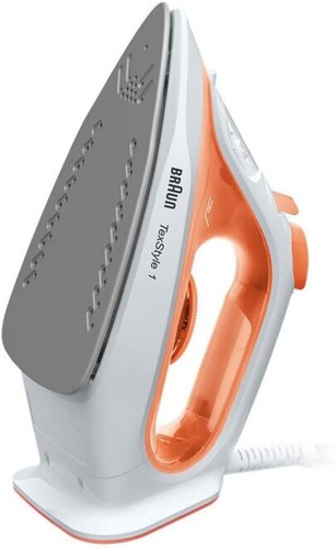 Braun Steam Iron TexStyle 1, 1900 Watts, Non stick soleplate coating