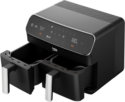 Beko Air Fryer - 2400W, 8.5Litre Capacity (4.25+4.25), 9 cooking functions