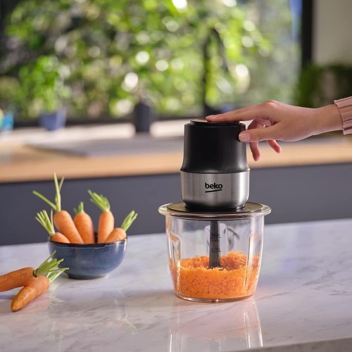 Beko food chopper - 400 W Motor Power. 2 speed settings. 1 L Glass Bowl