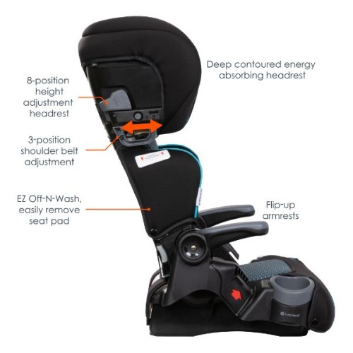 Babytrend Protect Car Seat Series Yumi 2-In-1 Folding Booster Seat - Aqua Tech