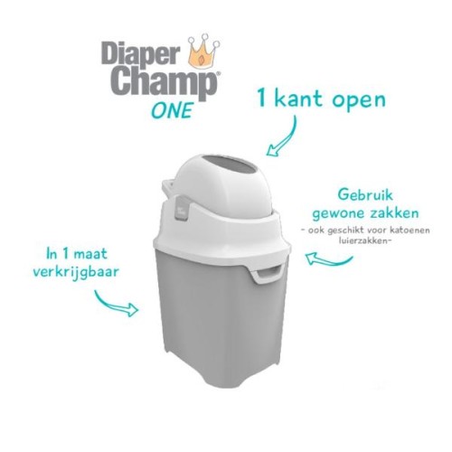 Diaper Champ One Standard Odourless Diaper Pail - Silver