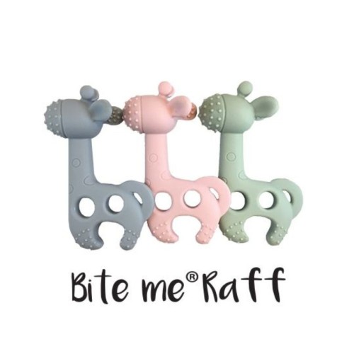 Diaper Champ One Bite Me Raff - Old Pink/Solid Teether , Pack Of 1