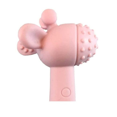 Diaper Champ One Bite Me Raff - Old Pink/Solid Teether , Pack Of 1