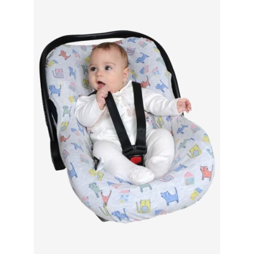 Ubeybi Bouncer Cover Cute Kitties, White
