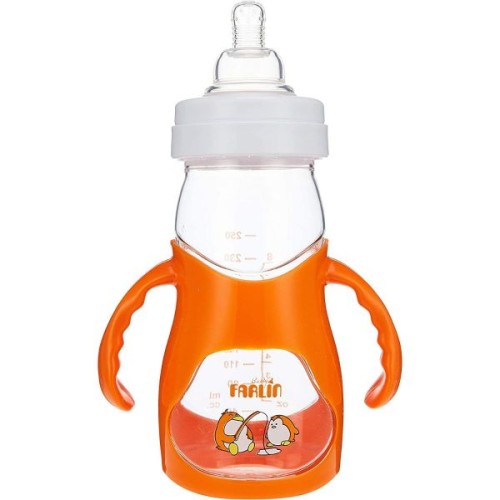 Farlin Anti-Choke Bended 250cc Feeding Bottle 1pc, Assorted
