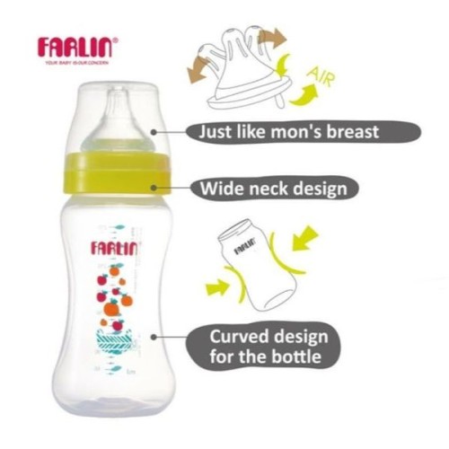 Farlin Feeding Bottle 270ml+Bottle Wash 100ml (1 set assorted)