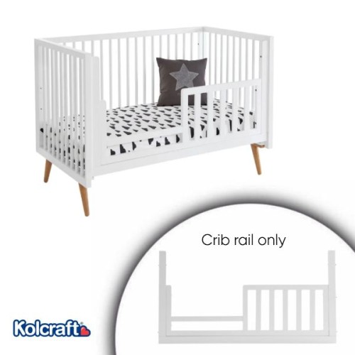 Kolcraft Roscoe 3-in-1 Conversion Rail for Toddler and Daybed White (Crib rail o