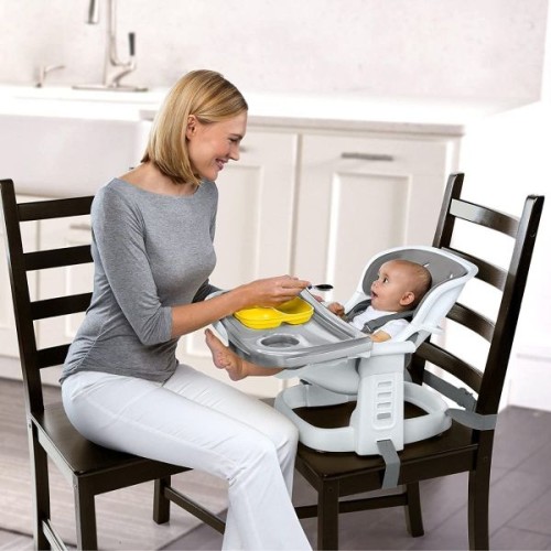 Ingenuity SmartClean ChairMate High Chair Slate, Grey/White