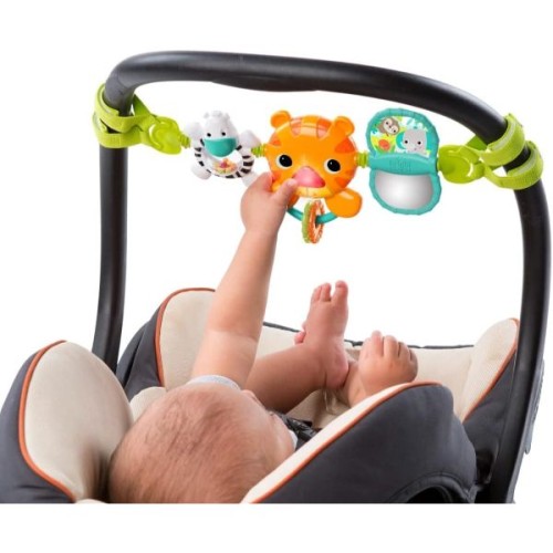 BRIGHT STARTS Take Along Carrier Toy Bar Tiger