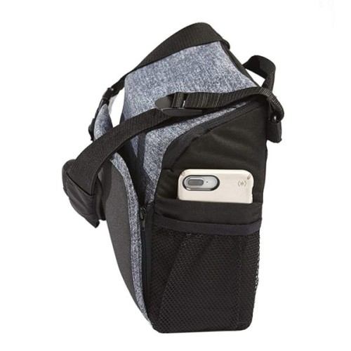 Kolcraft Travel Duo 2 in 1 Portable Booster Seat and Diaper Bag, Black/grey